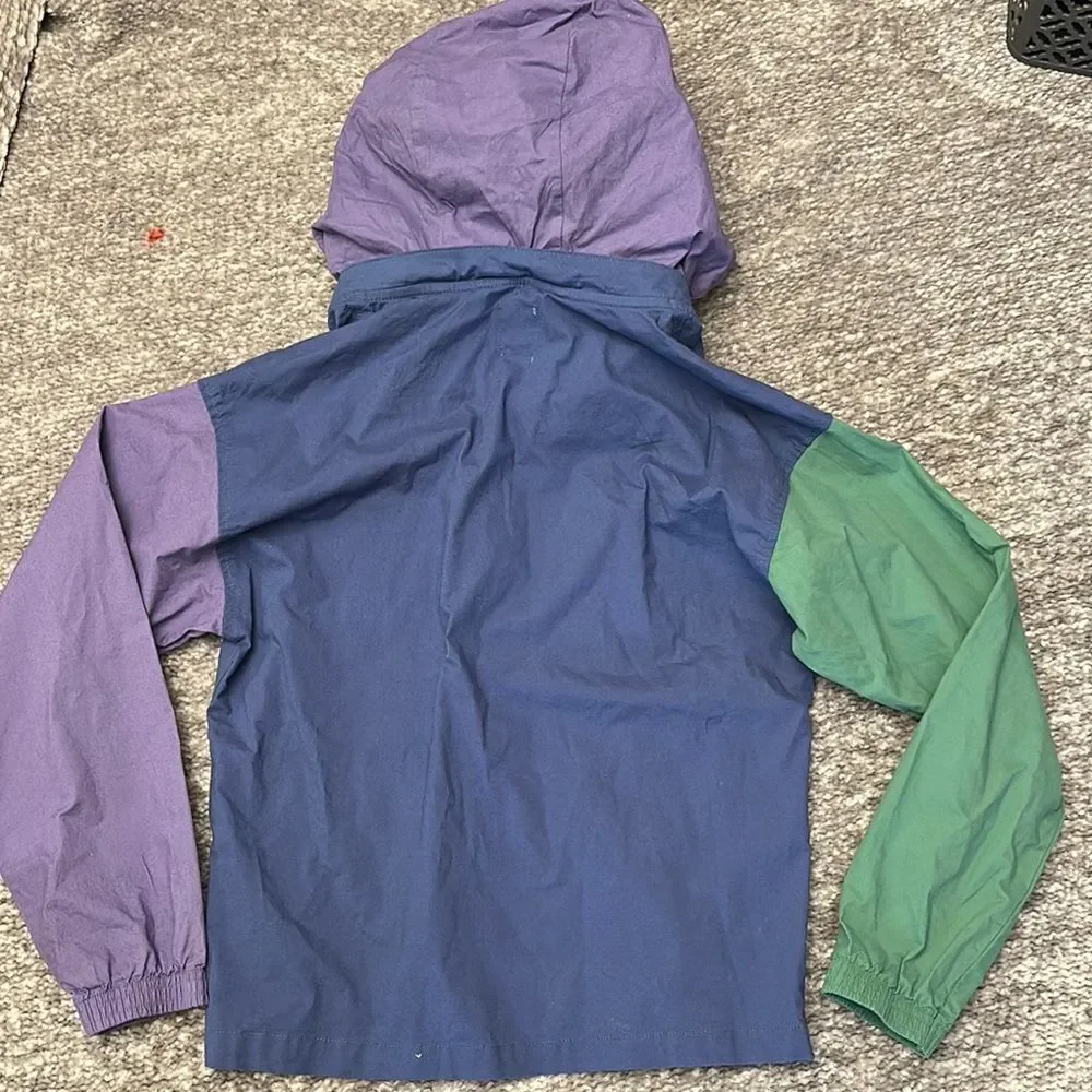 NWT Free Assembly color block canvas mock neck jacket with packable hood 10/12